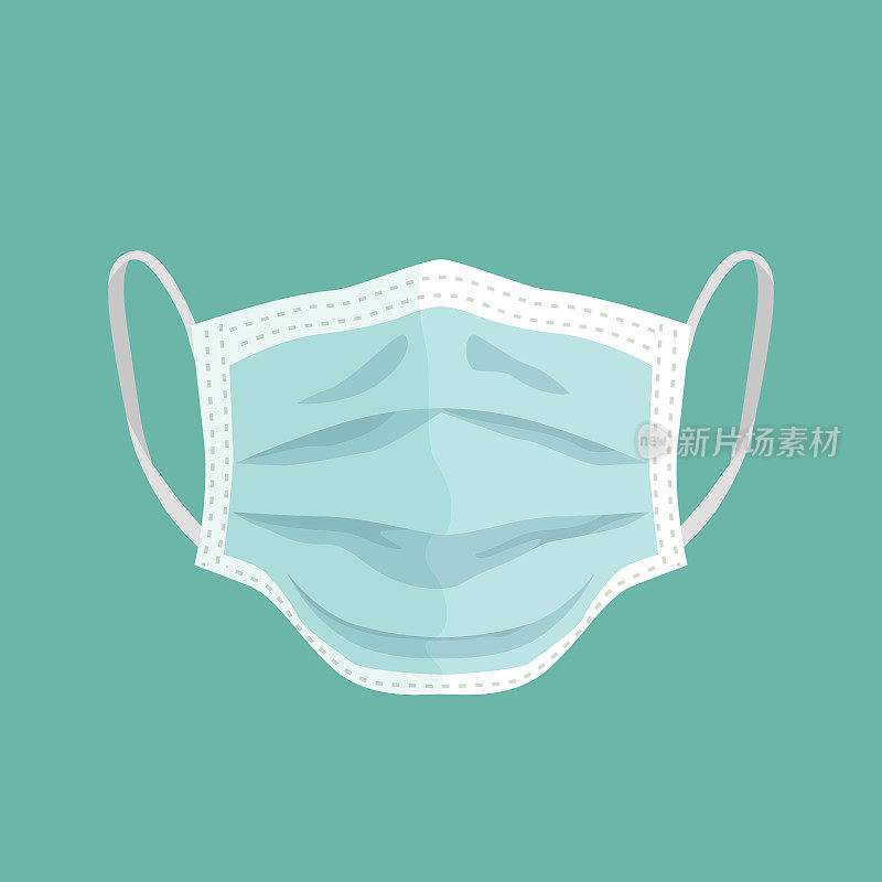Flat design medical mask style Vector illustration